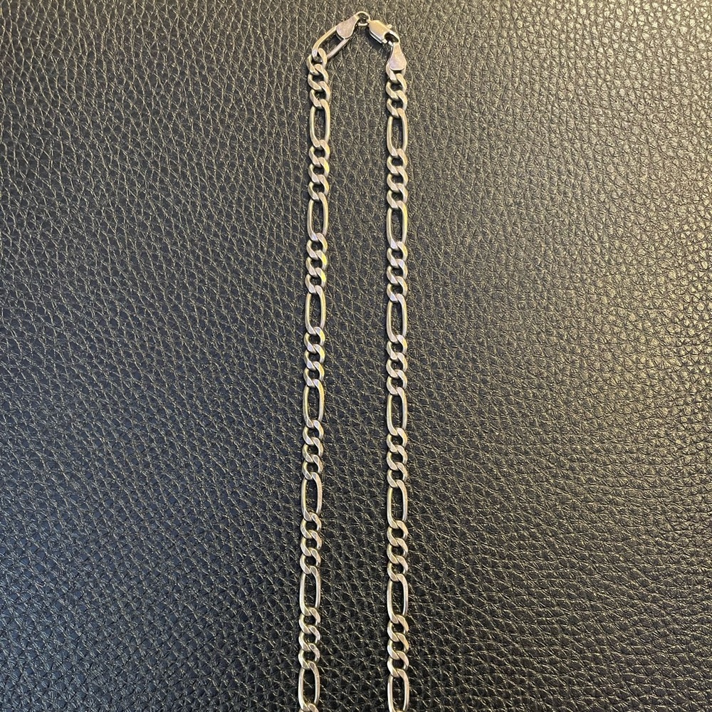 Sterling Silver 14’ Figaro Mens Chain